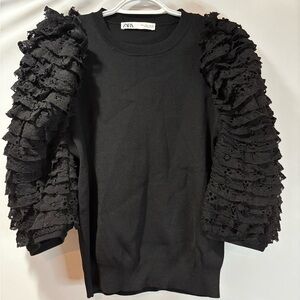Zara Black Knit Top